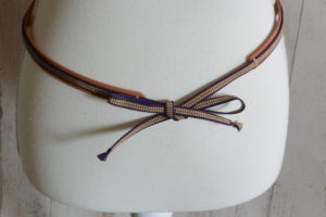 真田紐と革　ベルト