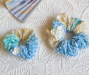 有松絞りのシュシュ