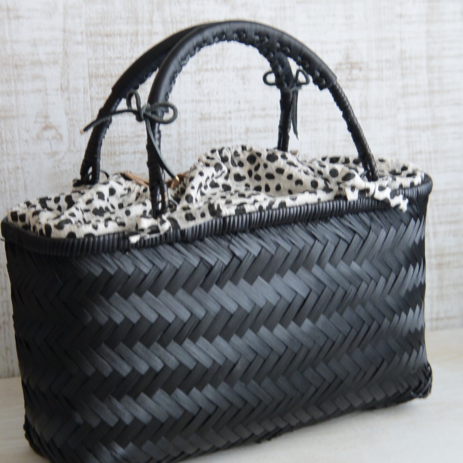 籠バッグ　カスタマイズ